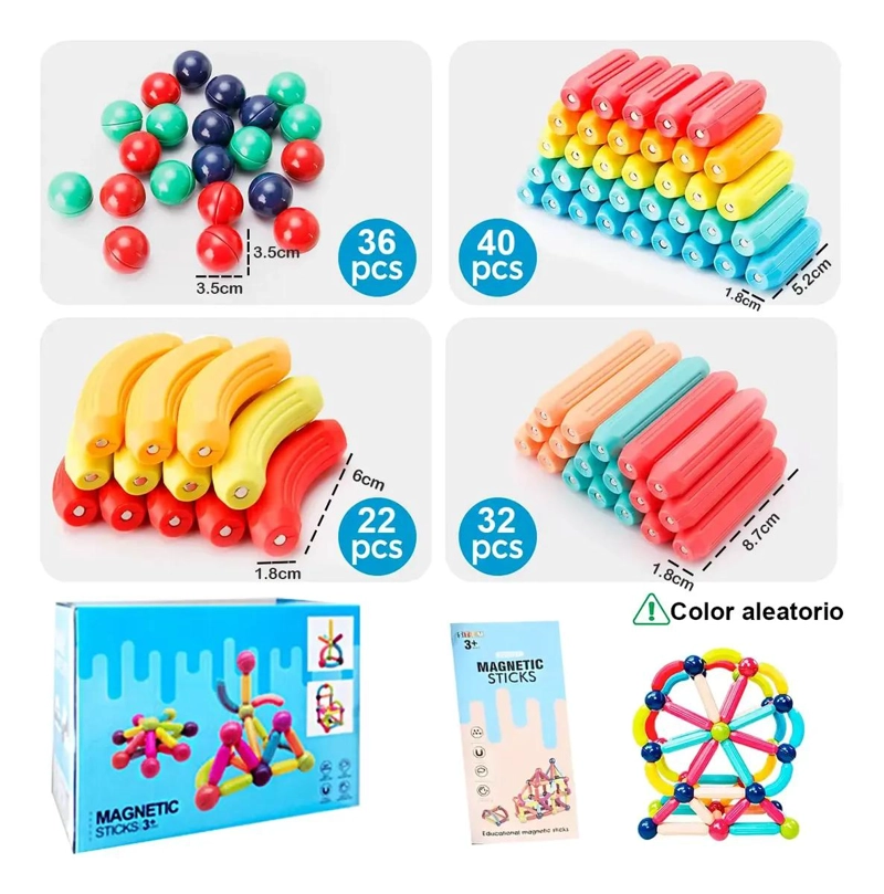 BLOQUES DE CONSTRUCCION MAGNE TICOS PARA NIÑOS DE 3 A 6 AÑOS - 6