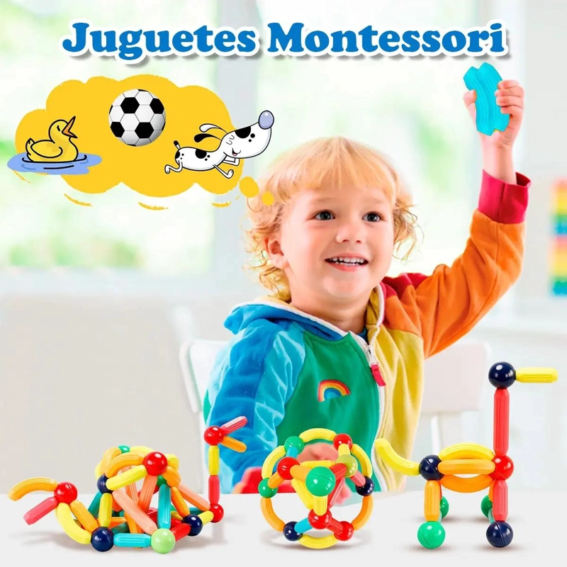 BLOQUES DE CONSTRUCCION MAGNE TICOS PARA NIÑOS DE 3 A 6 AÑOS - 7