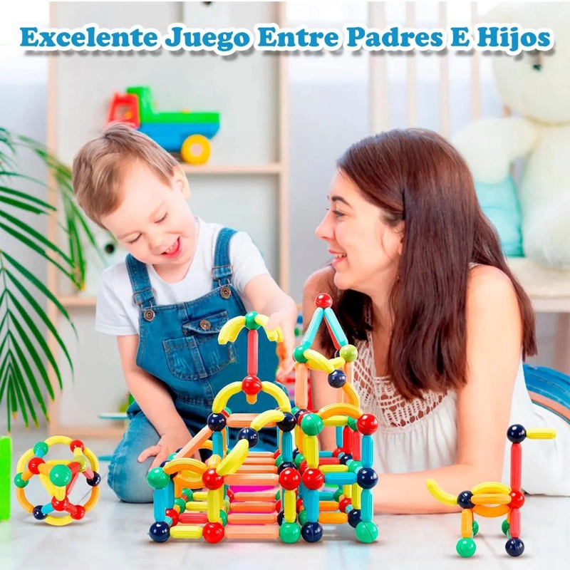 BLOQUES DE CONSTRUCCION MAGNE TICOS PARA NIÑOS DE 3 A 6 AÑOS - 8