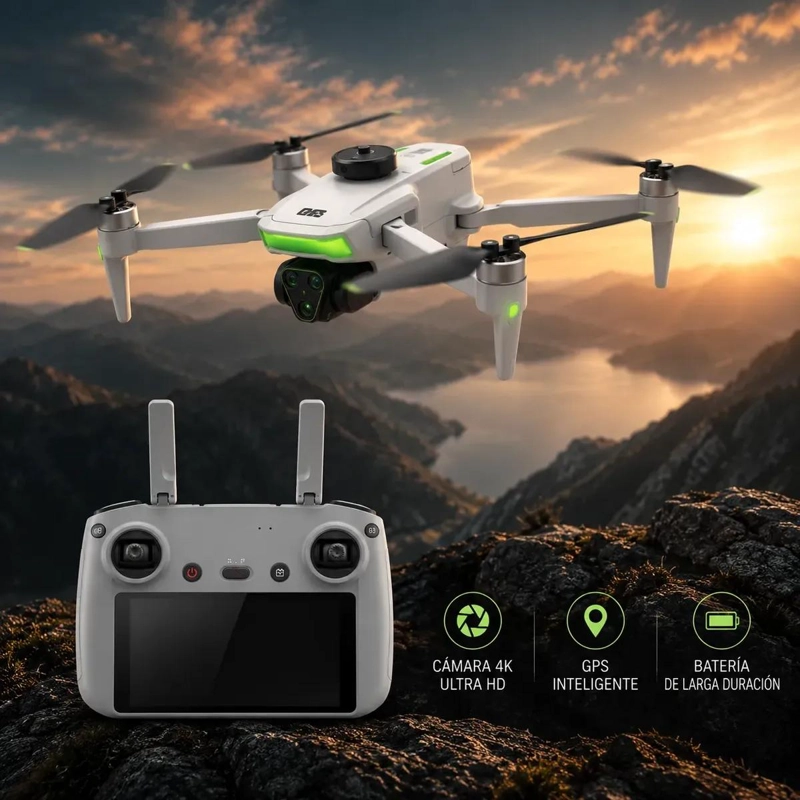 DRONE PLEGABLE CON CAMARA 4K Y GPS INTEGRADO - 3