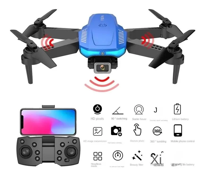 DRON PLEGABLE CON DOBLE CAMARA 4K Y CONECTIVIDAD WIFI - 3