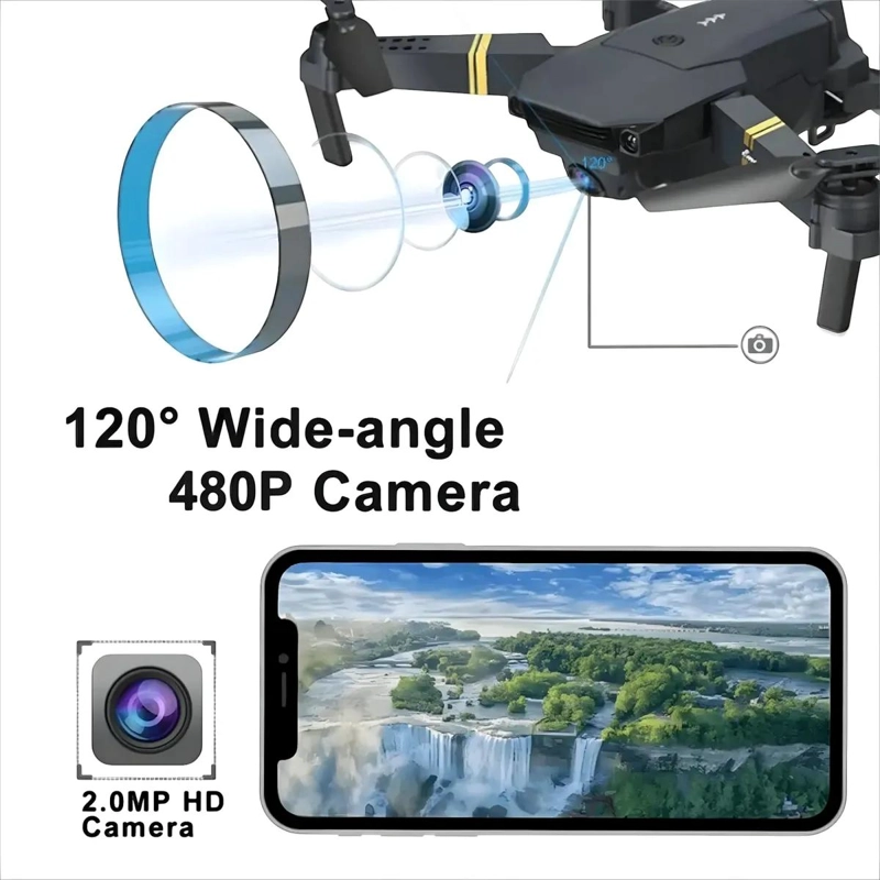 DRON 4K CON CAMARA DUAL Y CONTROL REMOTO 2.4GHZ - 3