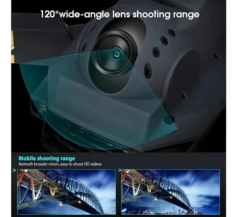 DRON 4K CON CAMARA DUAL Y CONTROL REMOTO 2.4GHZ - 8
