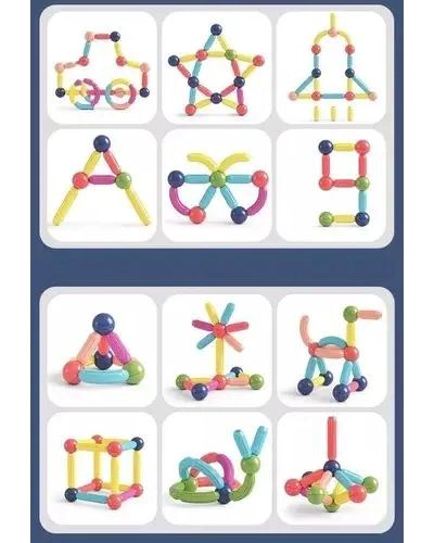 JUEGO DIDACTICO DE BLOQUES MAGNE TICOS PARA NIÑOS - 5