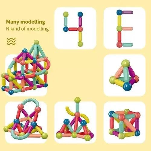 JUEGO DIDACTICO DE BLOQUES MAGNE TICOS PARA NIÑOS - 6