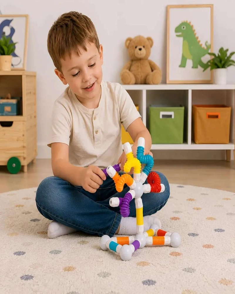 BLOQUES MAGNE TICOS TUBULARES ARTICULADOS PARA NIÑOS - 2