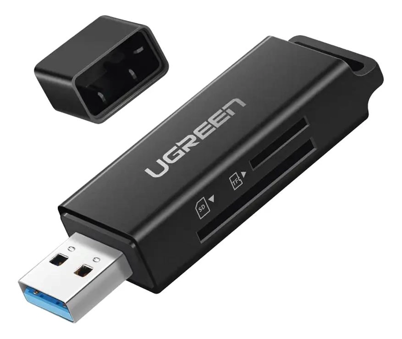LECTOR DE TARJETAS SD PORTATIL USB 3.0 DE DOBLE RANURA - 1