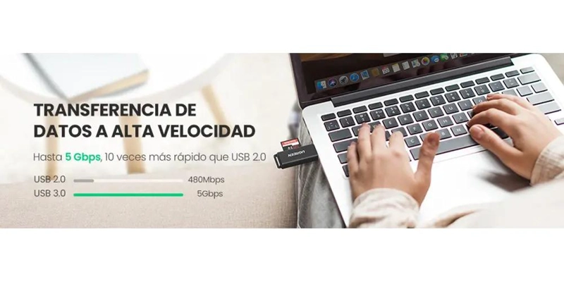 LECTOR DE TARJETAS SD PORTATIL USB 3.0 DE DOBLE RANURA - 7