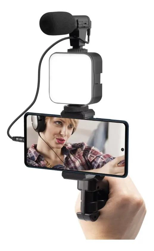ESTABILIZADOR BLUETOOTH CON LUZ LED Y MICROFONO PARA CELULAR - 3