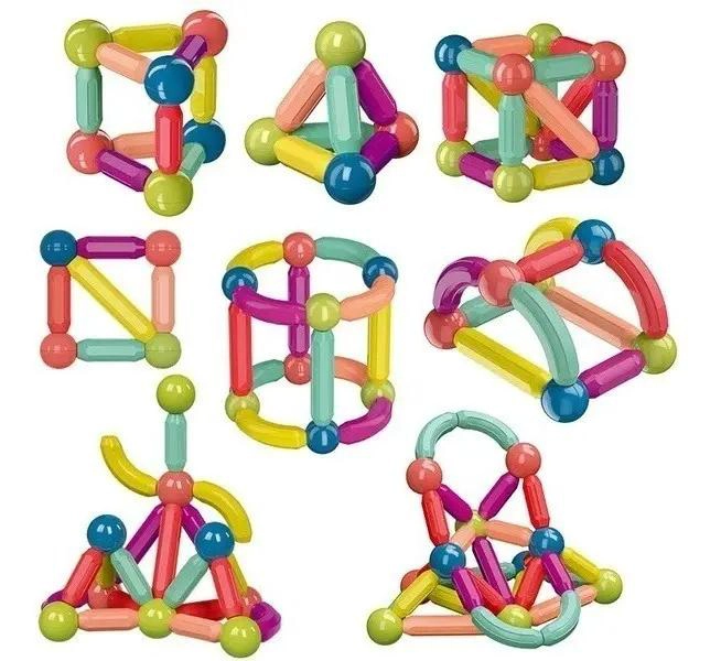 BLOQUES MAGNE TICOS DE CONSTRUCCION DE GRAN TAMAÑO 64 PIEZAS - 5