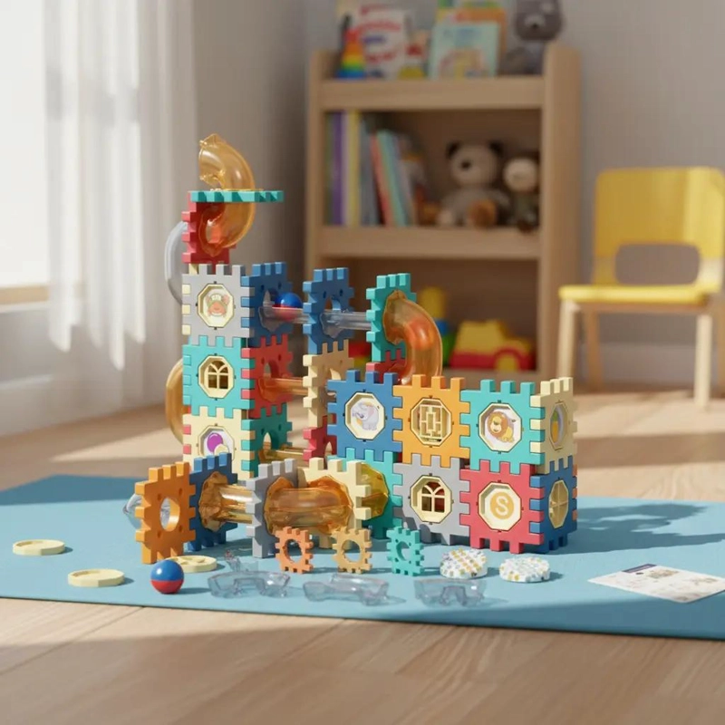 BLOQUES DE CONSTRUCCION LABERINTO SENSORIAL PARA NIÑOS - 9