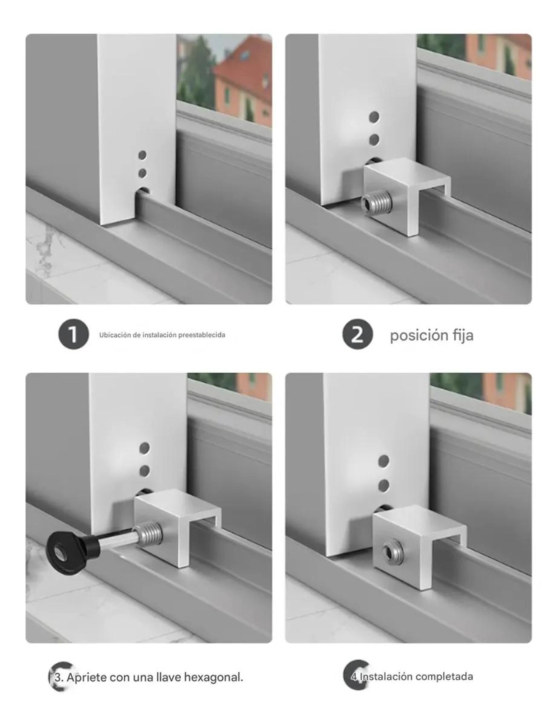 BLOQUEADOR DE VENTANA CORREDIZA PARA SEGURIDAD INFANTIL - 2