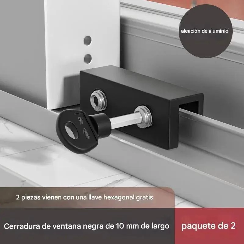 BLOQUEADOR DE VENTANA CORREDIZA PARA SEGURIDAD INFANTIL - 5