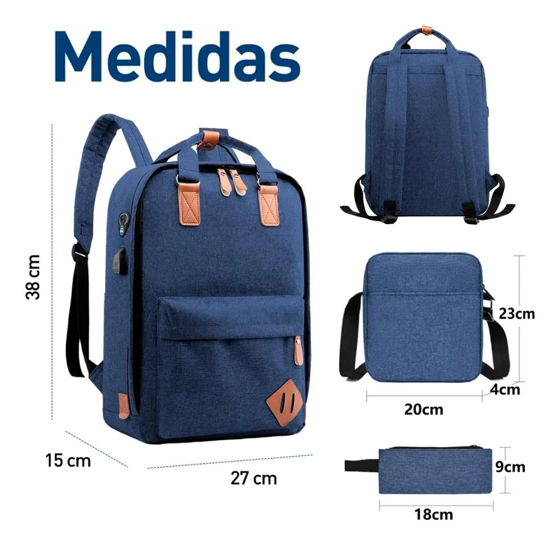 MOCHILA DE VIAJE MULTIFUNCIONAL CON CARGA USB Y ACCESORIOS - 2