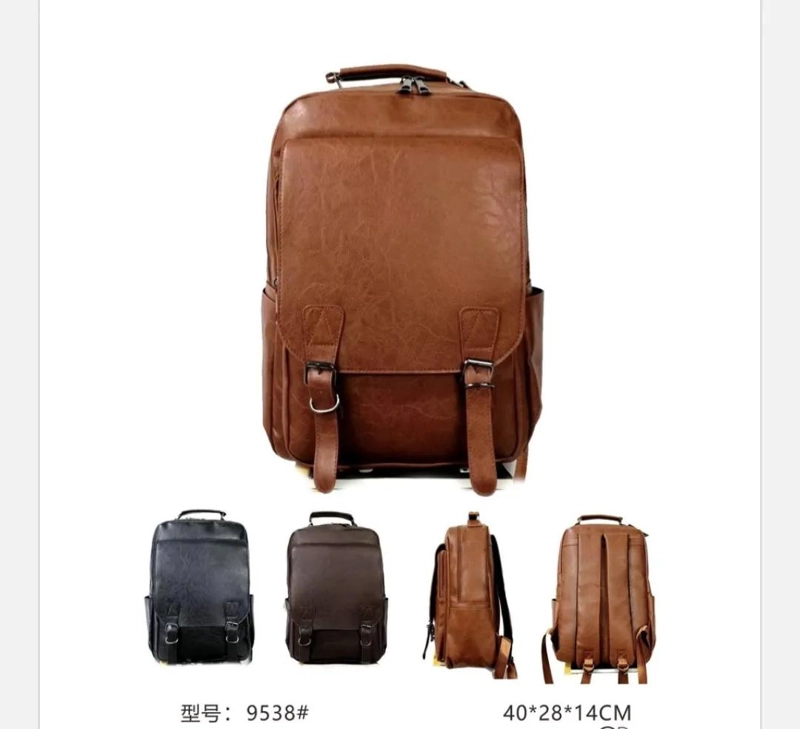 MOCHILA IMPERMEABLE MULTIFUNCIONAL UNISEX DE CUERO DURADERO - 5