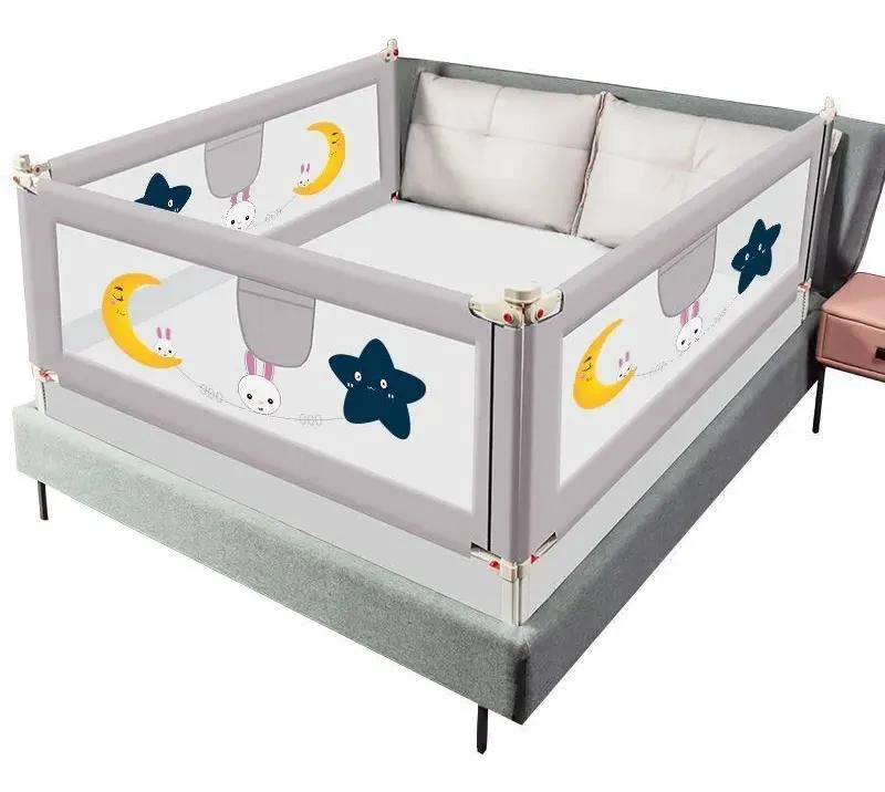 BARANDA DE CAMA PLEGABLE PARA BEBE S CON SEGURIDAD MEJORADA - 2