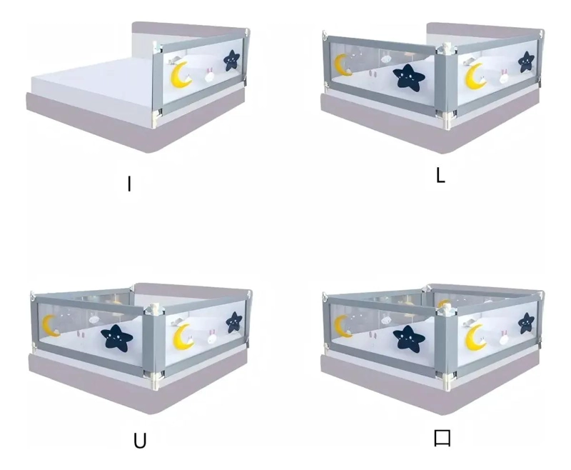 BARANDA DE CAMA PLEGABLE PARA BEBE S CON SEGURIDAD MEJORADA - 9