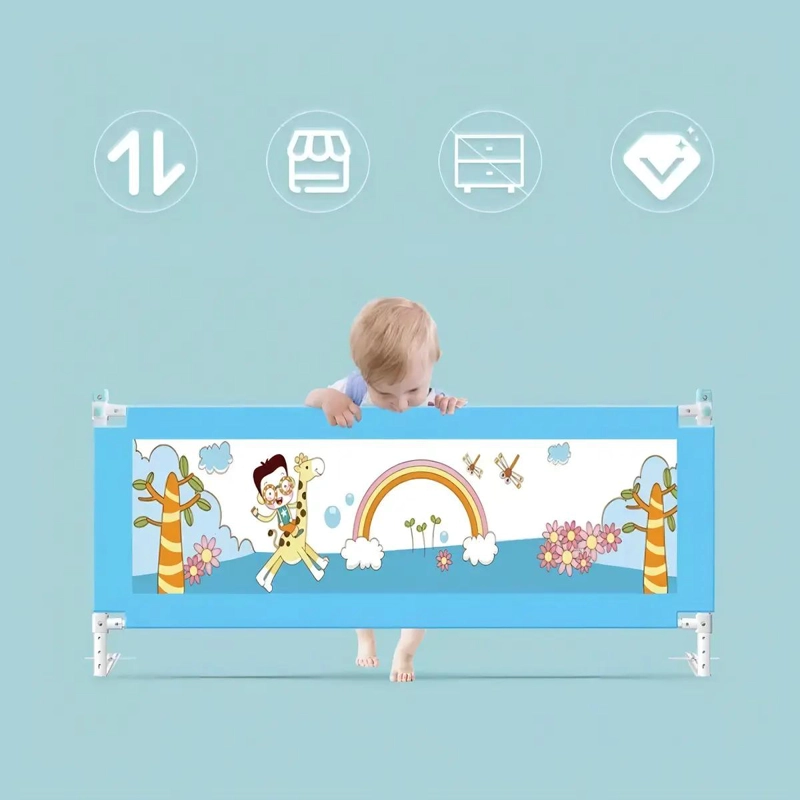 BARANDA PLEGABLE DE SEGURIDAD PARA CAMA DE BEBE  180 CM - 8