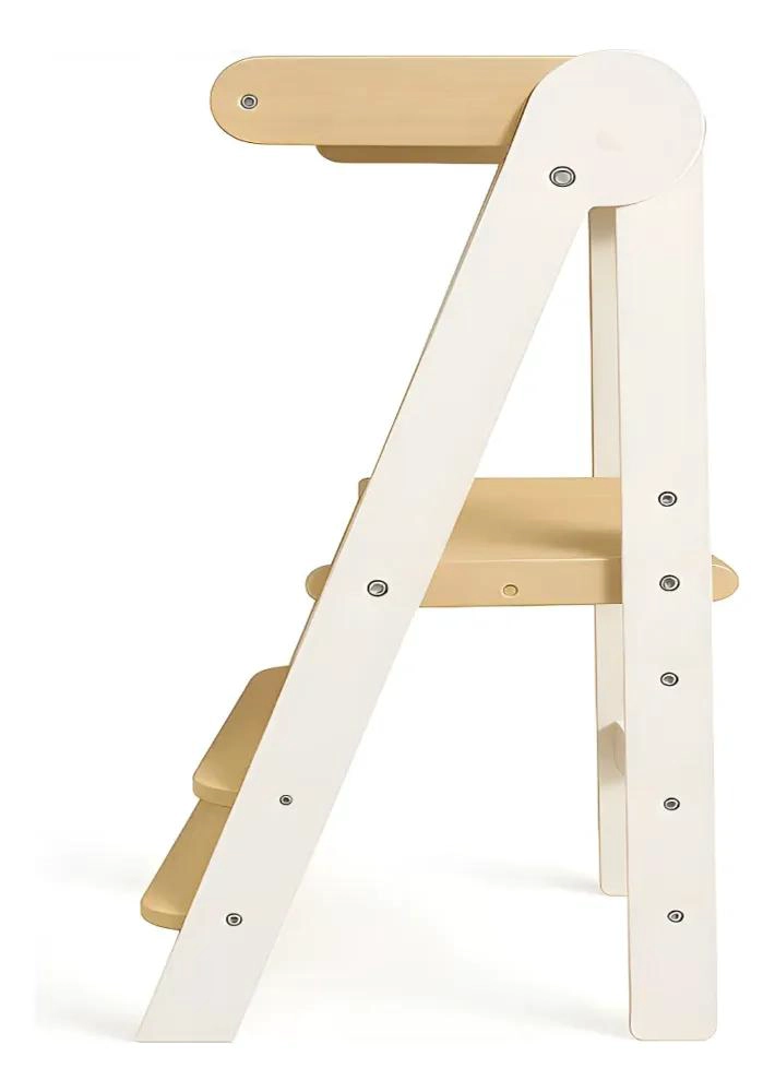 TORRE DE APRENDIZAJE PLEGABLE DE MADERA CON 3 NIVELES AJUSTABLES - 2
