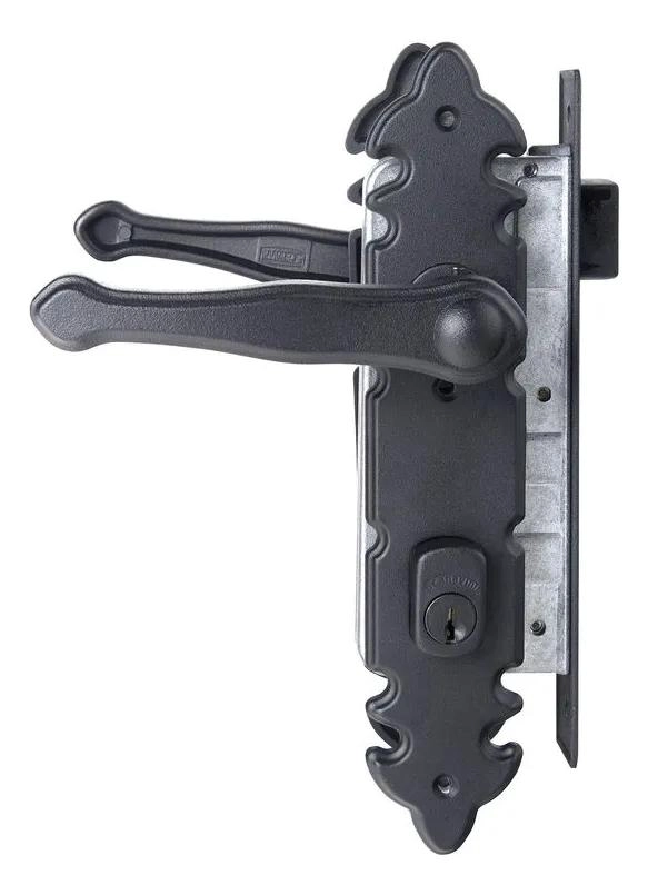 CERRADURA MANILLA INTERIOR NEGRA PARA PUERTAS - 1