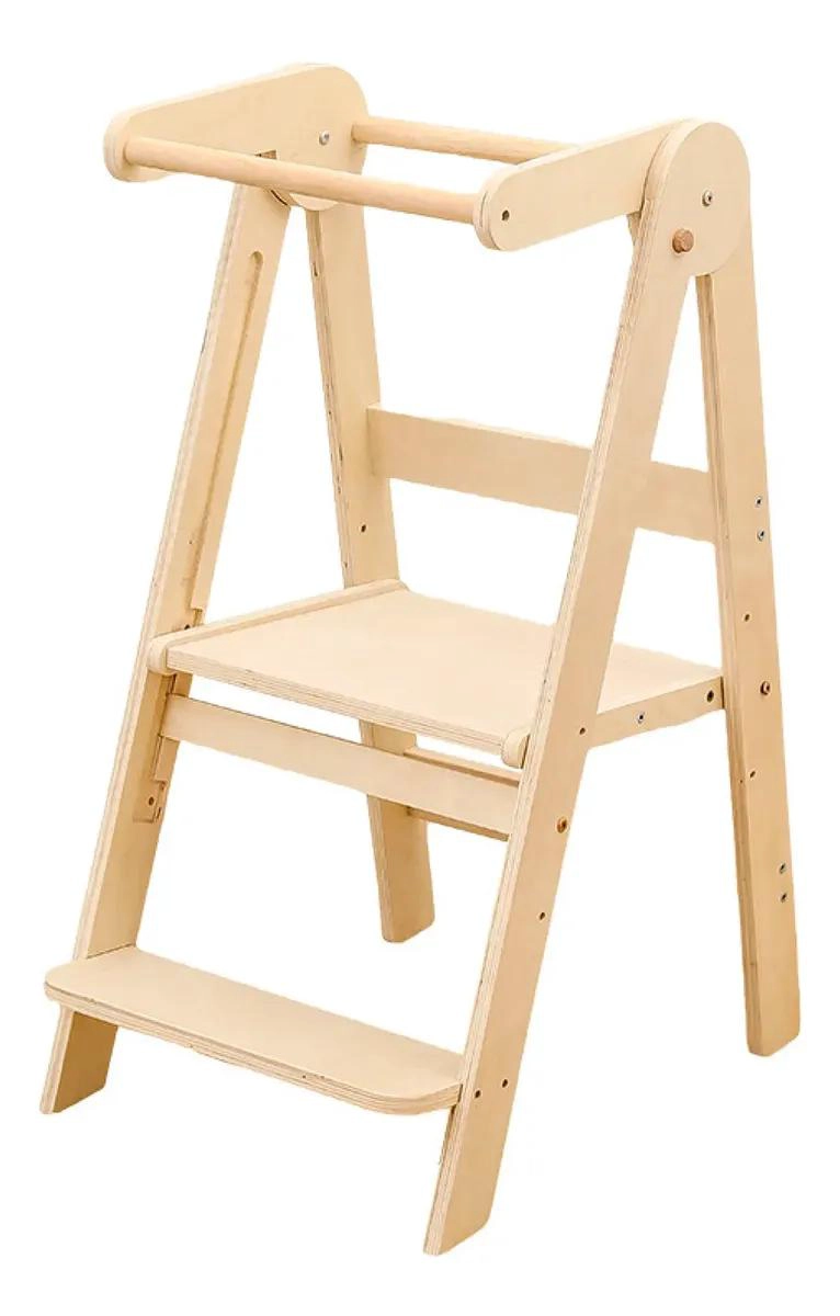 TORRE DE APRENDIZAJE MONTESSORI PLEGABLE CON 3 NIVELES - 1