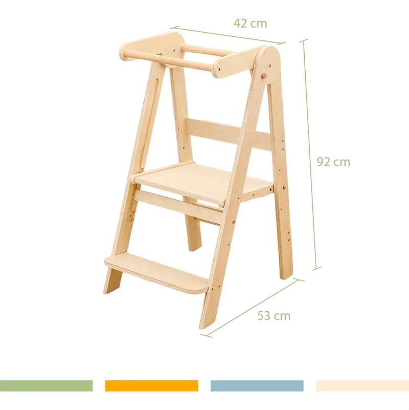 TORRE DE APRENDIZAJE MONTESSORI PLEGABLE CON 3 NIVELES - 6