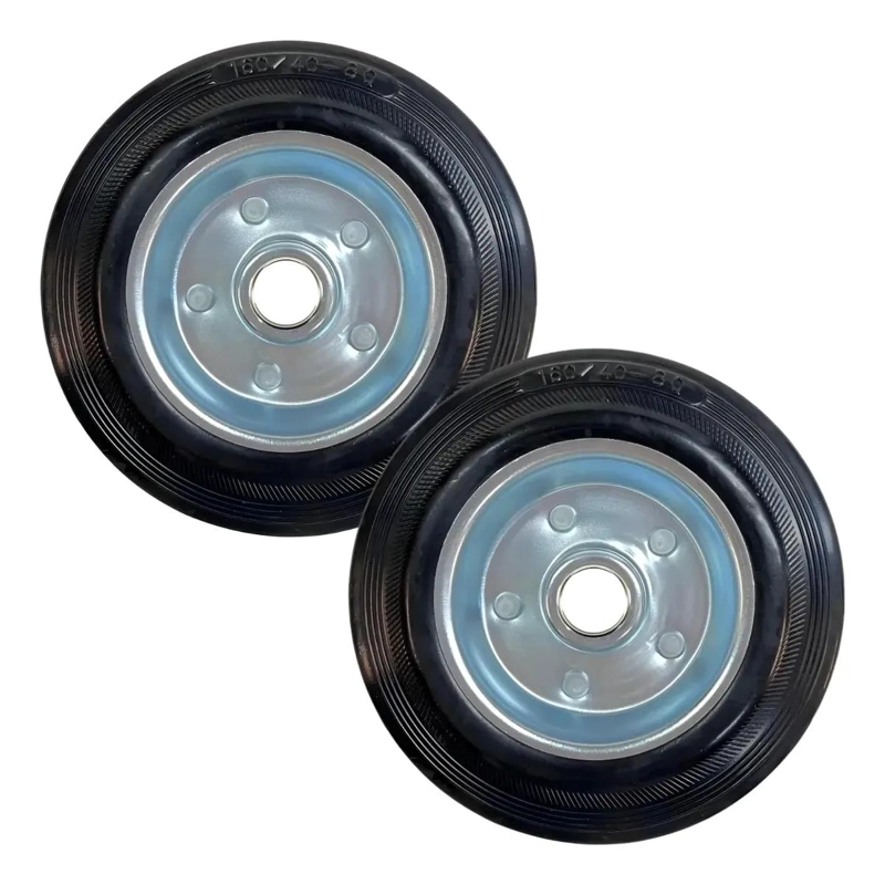 PACK DE 2 RUEDAS MACIZAS DE 6 PULGADAS PARA CARROS MANUALES - 1