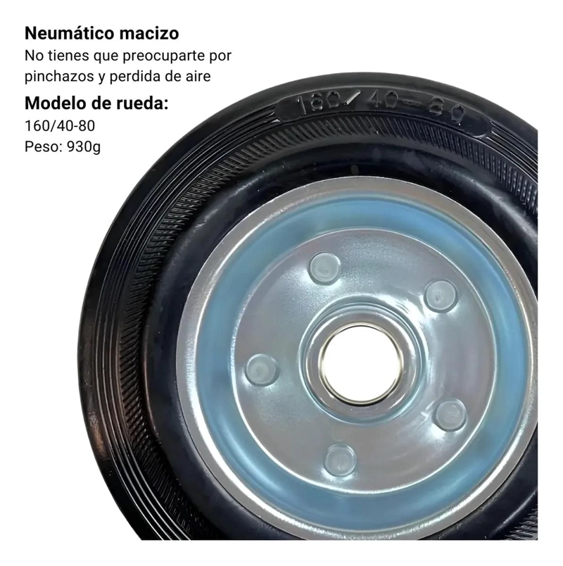 PACK DE 2 RUEDAS MACIZAS DE 6 PULGADAS PARA CARROS MANUALES - 5