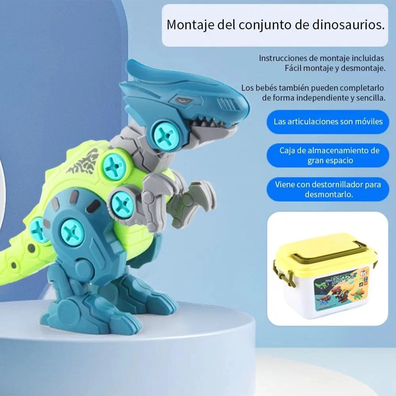 JUGUETE DE DINOSAURIO DESMONTABLE PARA NIÑOS CON DESTORNILLADOR - 9