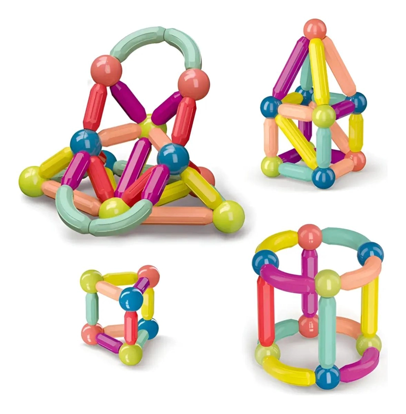 SET DE 42 PIEZAS DE BLOQUES MAGNE TICOS PARA CONSTRUCCION - 6