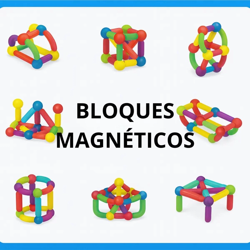 SET DE 42 PIEZAS DE BLOQUES MAGNE TICOS PARA CONSTRUCCION - 7