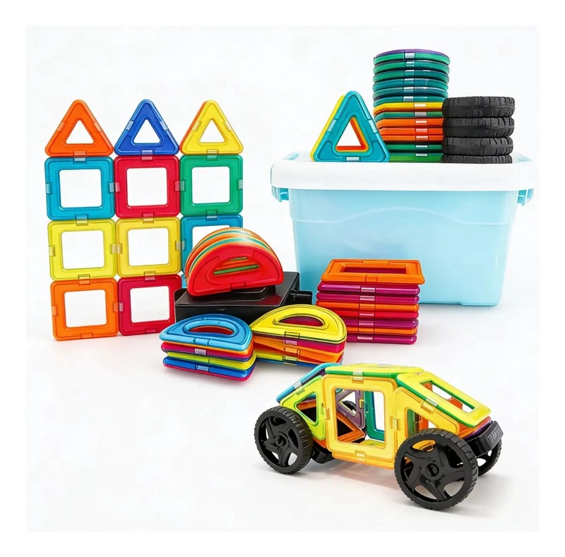 BLOQUES MAGNE TICOS 52 PIEZAS PARA CONSTRUCCION CREATIVA - 1