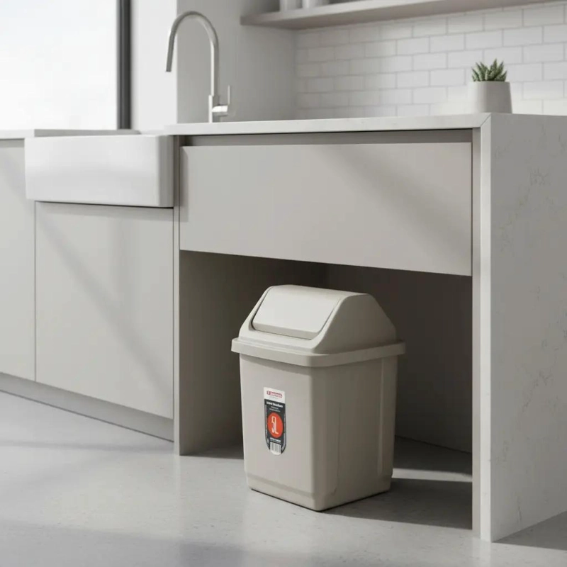 BASURERO BASCULANTE DE 5 LITROS PARA COCINA Y BAÑO - 9