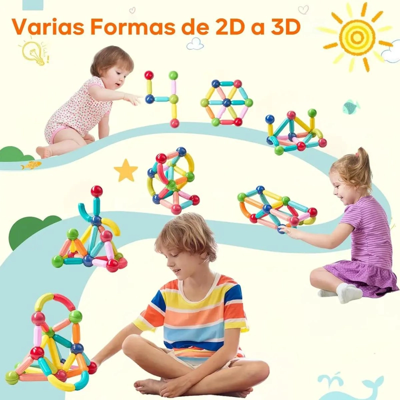BLOQUES MAGNE TICOS PARA CONSTRUCCION 36 PIEZAS - 4