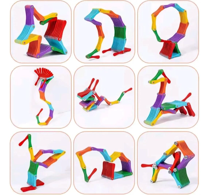 JUEGO DIDACTICO PLEGABLE PARA ARMAR FIGURAS CREATIVAS - 5