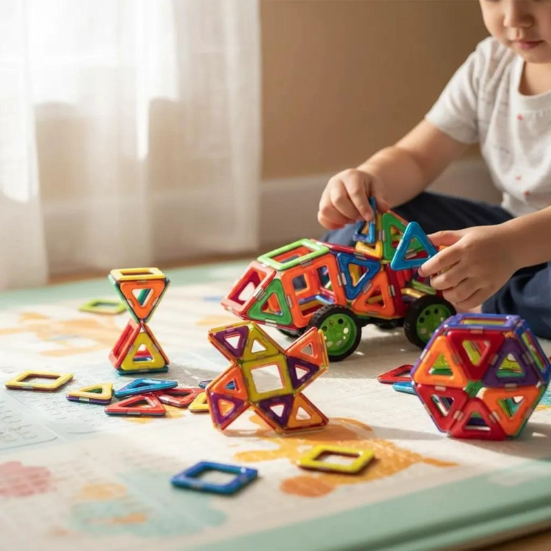 SET DE BLOQUES MAGNE TICOS PARA CONSTRUCCION CREATIVA - 3