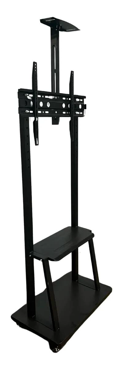 RACK PEDESTAL METALICO PARA TV DE 40 A 75 PULGADAS CON RUEDAS - 1