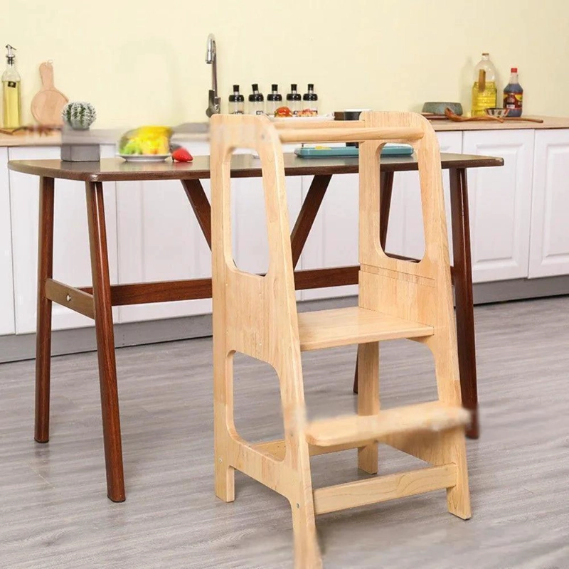 TORRE DE APRENDIZAJE MONTESSORI DE MADERA COLOR MARRON - 2