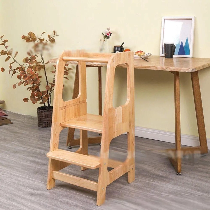 TORRE DE APRENDIZAJE MONTESSORI DE MADERA COLOR MARRON - 4