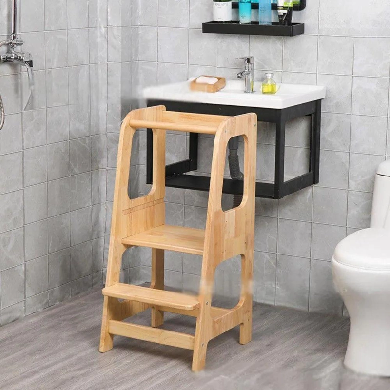 TORRE DE APRENDIZAJE MONTESSORI DE MADERA COLOR MARRON - 5