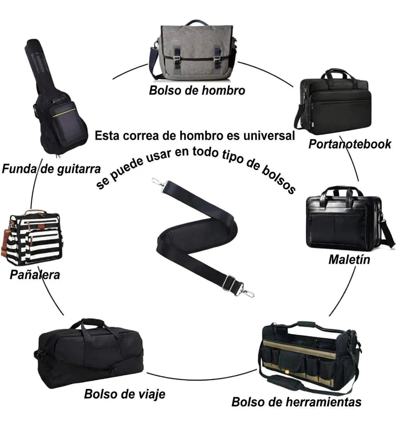 CORREA AJUSTABLE PARA BOLSOS Y MOCHILAS DE NYLON RESISTENTE - 3