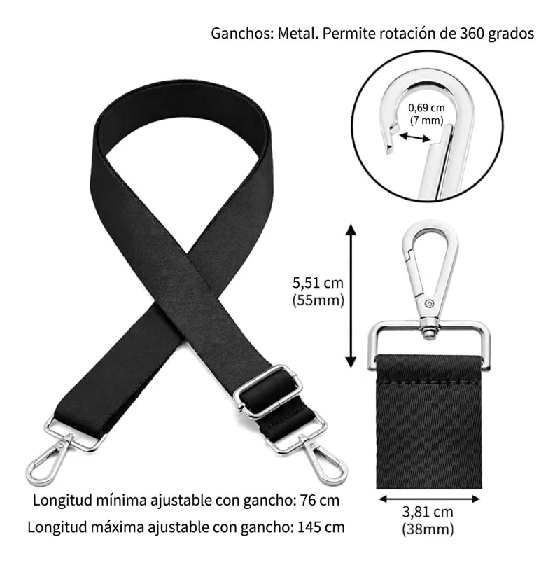 CORREA AJUSTABLE PARA BOLSOS Y MOCHILAS DE NYLON RESISTENTE - 8