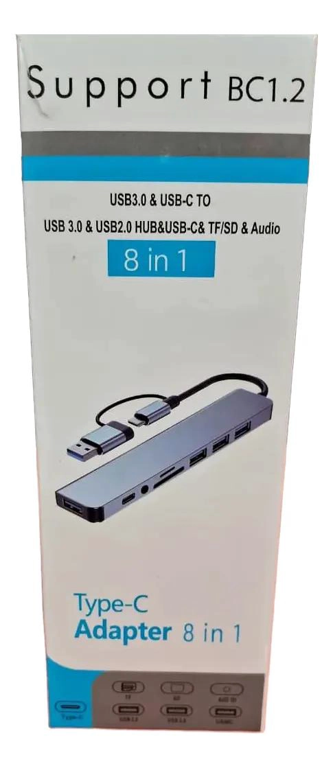 ADAPTADOR HUB USB TIPO C 8 PUERTOS PARA CONECTIVIDAD COMPLETA - 2
