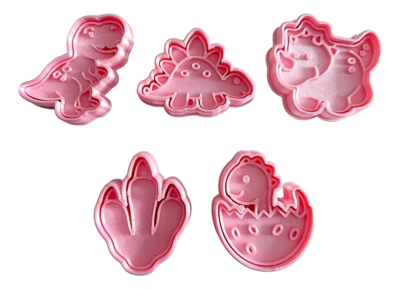 SET DE CORTADORES DE GALLETAS CON DISEÑOS DE ANIMALES DE GRANJA EN PLASTICO PLA - 1