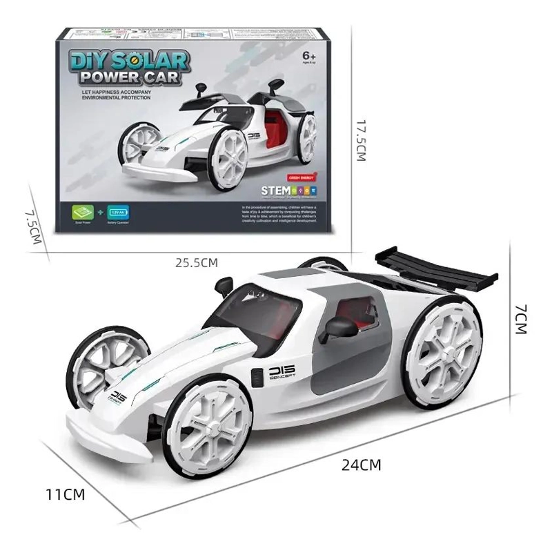 CARRO SOLAR ARMABLE EDUCATIVO PARA NIÑOS CON ENERGIA SOLAR - 1