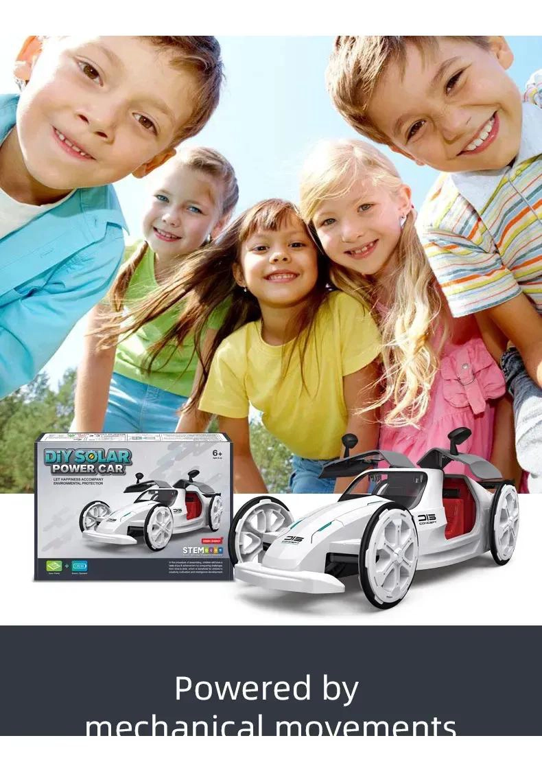 CARRO SOLAR ARMABLE EDUCATIVO PARA NIÑOS CON ENERGIA SOLAR - 4