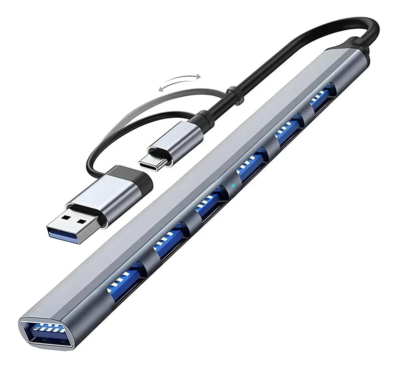 HUB ADAPTADOR USB 3.0 7 PUERTOS TIPO C COMPACTO - 5