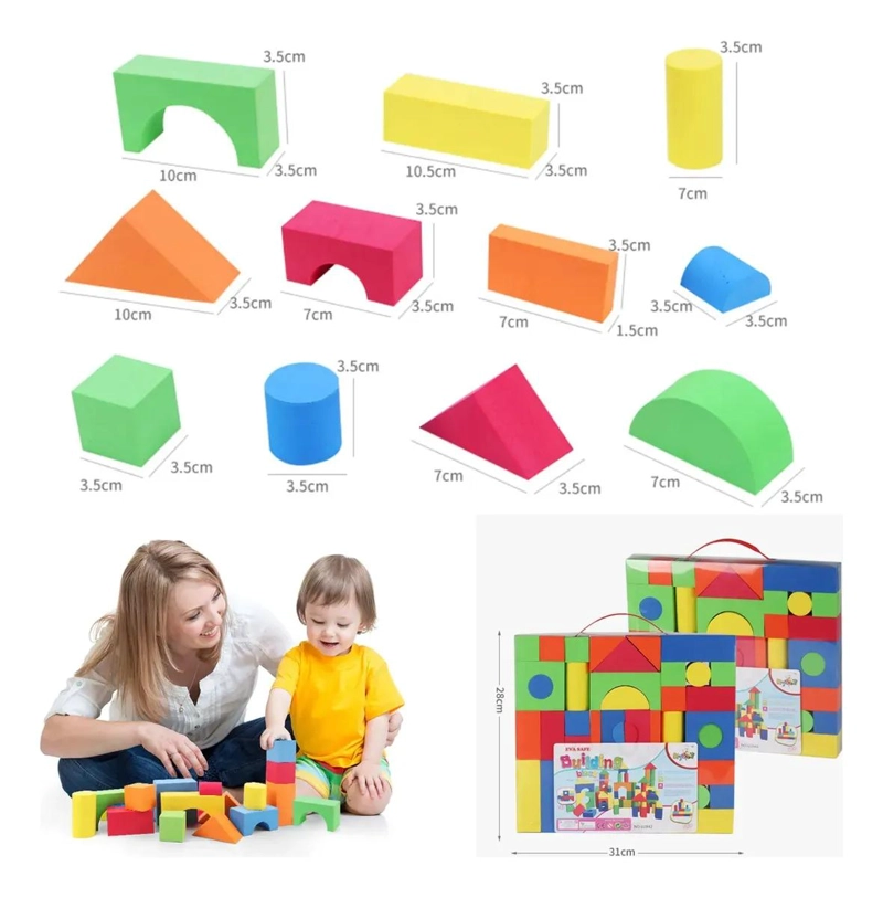 JUEGO DE 46 BLOQUES DE ESPUMA PARA CONSTRUCCION CREATIVA - 2