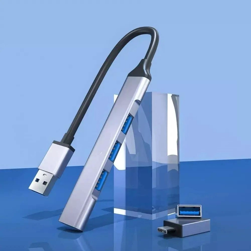 HUB USB TIPO C CON 4 PUERTOS USB 3.0 PARA CONEXIONES RAPIDAS - 4
