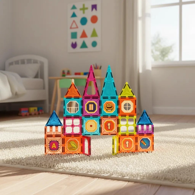 SET DE BLOQUES MAGNE TICOS 3D PARA CONSTRUCCION CREATIVA - 1